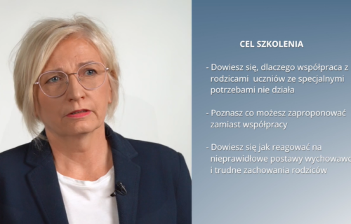 „Rodzice uczniów ze specjalnymi potrzebami. Komunikacja sprzyjająca współpracy.” SZKOLENIE&nbsp;ON-LINE